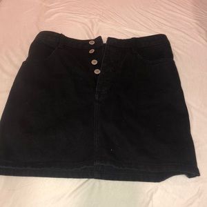 black jean skirt